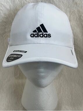 adidas White Cap with Black Logo